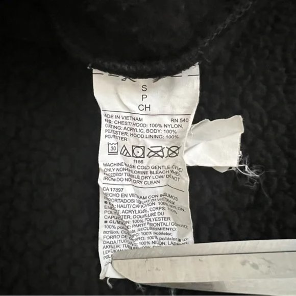 Old Navy Active Fleece Sherpa Hooded Jacket Black Men's Size S - Picture 5 of 5